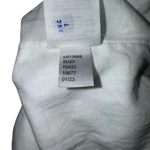 Loft Women's White Peasant Skirt M Knee Length Lace Accents - Picture 5 of 5